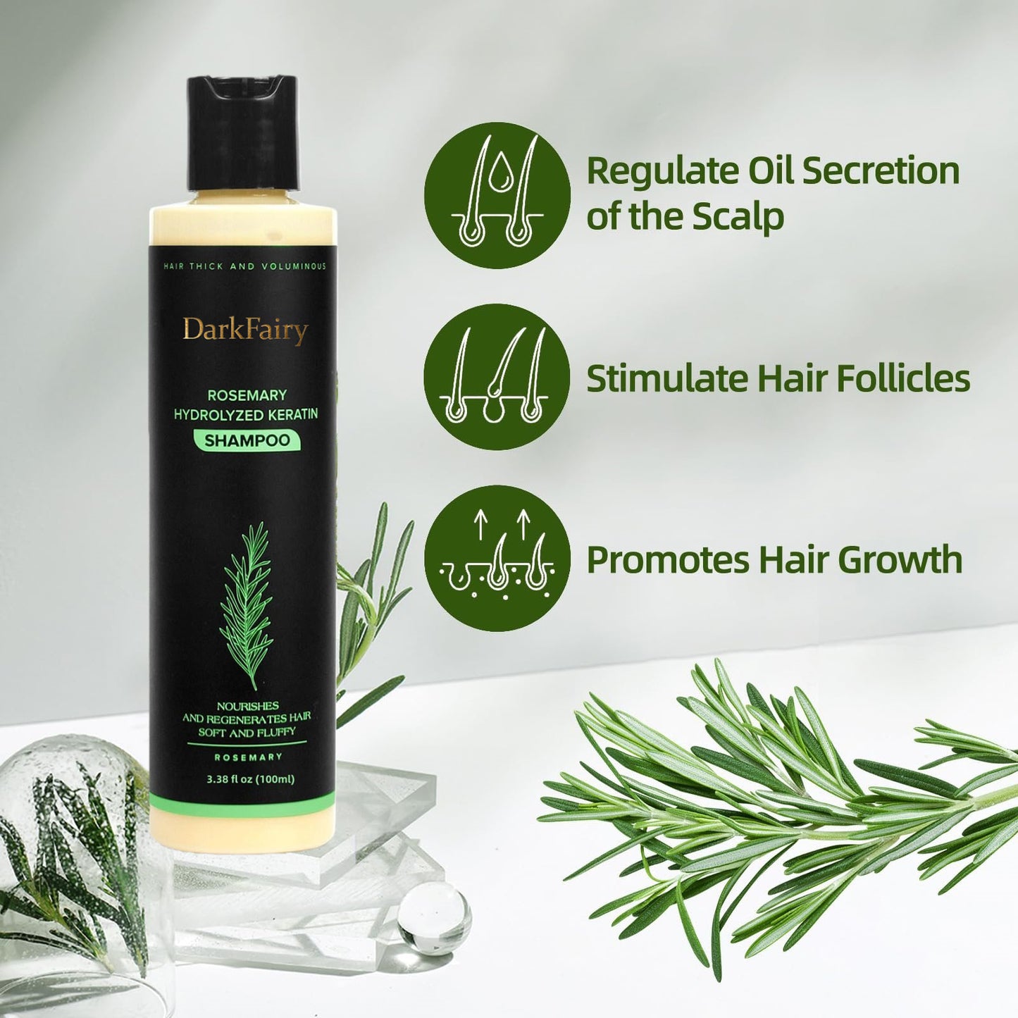 🔥LAST DAY 50% OFF - 🌿 DarkFairy  Organic Rosemary Hair Growth Shampoo