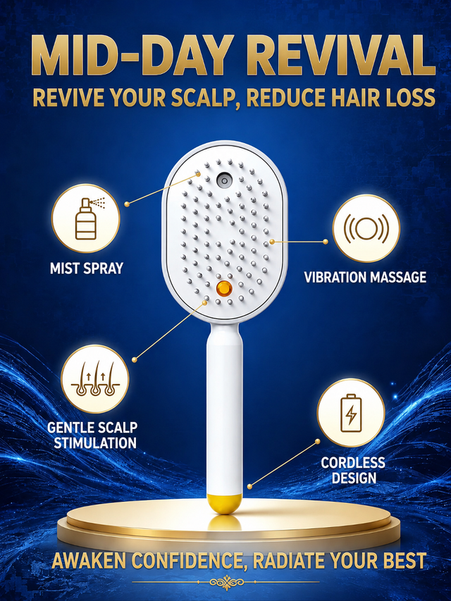 ✨ 2026 Upgraded 4-in-1 Steam Hair & Scalp Massager – Straighten, Detangle & Reduce Frizz