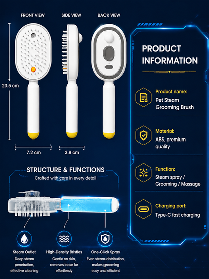 ✨ 2026 Upgraded 4-in-1 Steam Hair & Scalp Massager – Straighten, Detangle & Reduce Frizz
