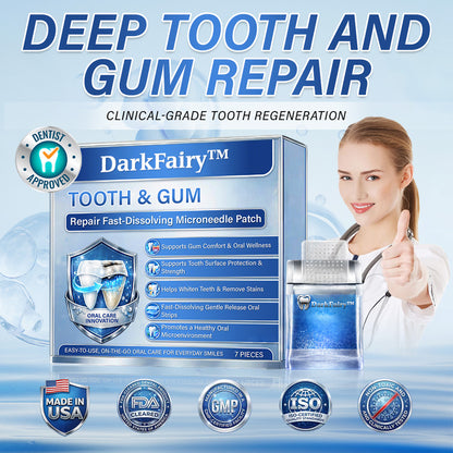Your Smile🦷DarkFairy™ Tooth & Gum Repair Fast-Dissolving Microneedle Patch✨ (𝟓-𝐢𝐧-𝟏 💎 𝐑𝐞𝐛𝐮𝐢𝐥𝐝 𝐄𝐧𝐚𝐦𝐞𝐥 & 𝐃𝐞𝐧𝐭𝐢𝐧 • 𝐒𝐭𝐫𝐞𝐧𝐠𝐭𝐡𝐞𝐧 𝐆𝐮𝐦𝐬 • 𝐄𝐫𝐚𝐝𝐢𝐜𝐚𝐭𝐞 𝐓𝐚𝐫𝐭𝐚𝐫 & 𝐎𝐝𝐨𝐫 • 𝐖𝐡𝐢𝐭𝐞𝐧𝐢𝐧𝐠 • 𝐒𝐭𝐨𝐩 𝐓𝐨𝐨𝐭𝐡 𝐒𝐞𝐧𝐬𝐢𝐭𝐢𝐯𝐢𝐭𝐲)