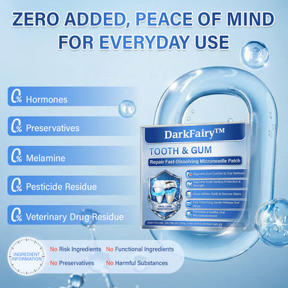 Your Smile🦷DarkFairy™ Tooth & Gum Repair Fast-Dissolving Microneedle Patch✨ (𝟓-𝐢𝐧-𝟏 💎 𝐑𝐞𝐛𝐮𝐢𝐥𝐝 𝐄𝐧𝐚𝐦𝐞𝐥 & 𝐃𝐞𝐧𝐭𝐢𝐧 • 𝐒𝐭𝐫𝐞𝐧𝐠𝐭𝐡𝐞𝐧 𝐆𝐮𝐦𝐬 • 𝐄𝐫𝐚𝐝𝐢𝐜𝐚𝐭𝐞 𝐓𝐚𝐫𝐭𝐚𝐫 & 𝐎𝐝𝐨𝐫 • 𝐖𝐡𝐢𝐭𝐞𝐧𝐢𝐧𝐠 • 𝐒𝐭𝐨𝐩 𝐓𝐨𝐨𝐭𝐡 𝐒𝐞𝐧𝐬𝐢𝐭𝐢𝐯𝐢𝐭𝐲)